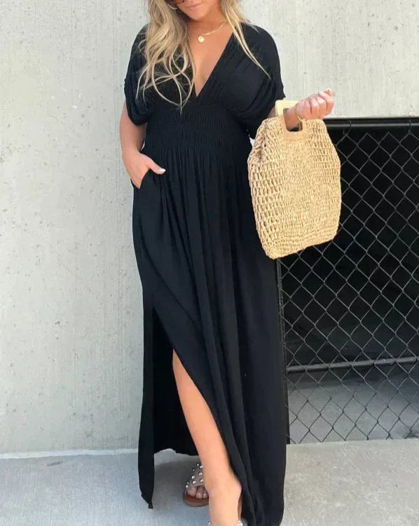 Ivyshape | V-Neck Effortless Maxi Dress