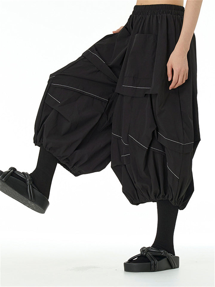 Women's Big Size Oversized Pleated Lantern Pants