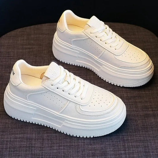 Casual White Platform Sneakers for Women