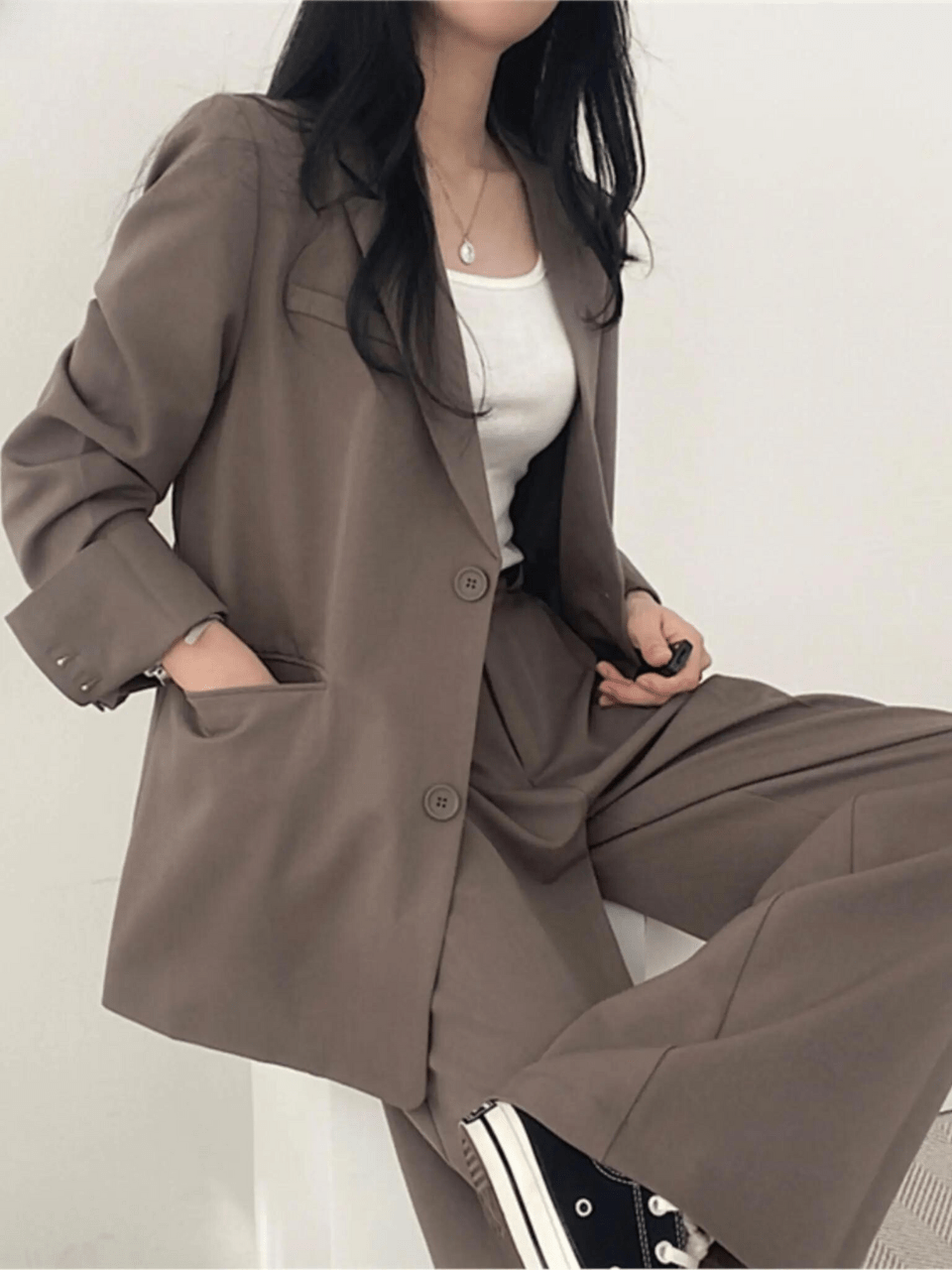 IvyShape | Two-piece Women's Suit Trouser Suit Women Casual Suit
