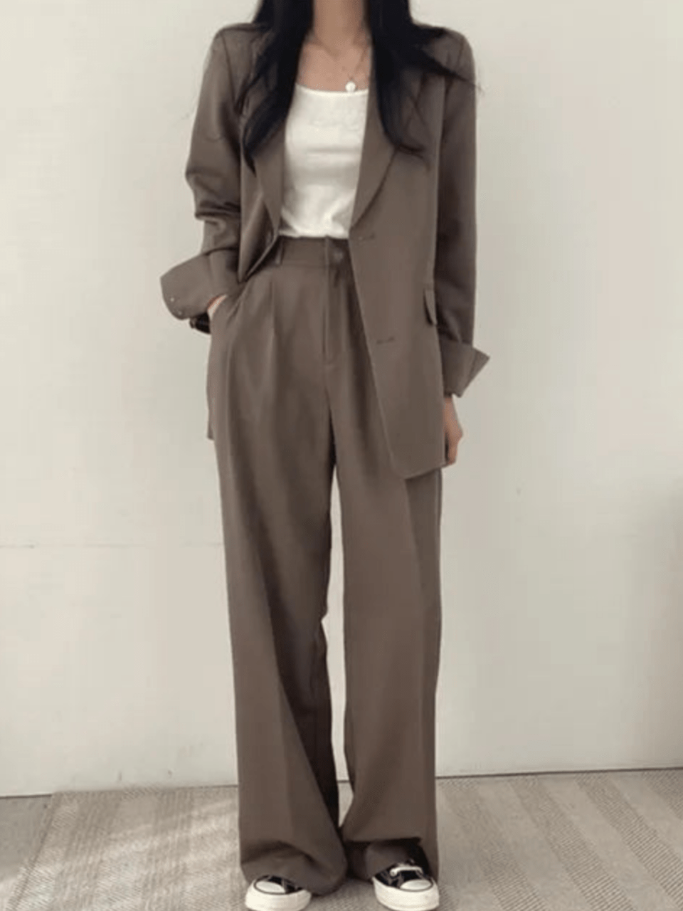 IvyShape | Two-piece Women's Suit Trouser Suit Women Casual Suit