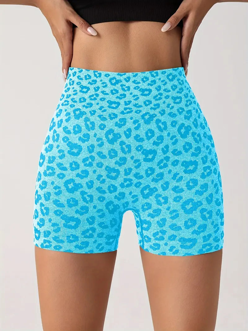 Ivyshape | Seamless Shorts with Leopard Print