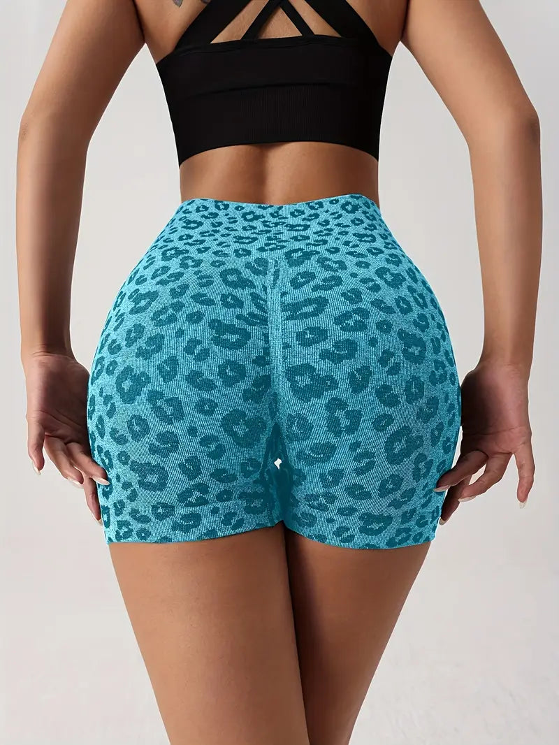 Ivyshape | Seamless Shorts with Leopard Print