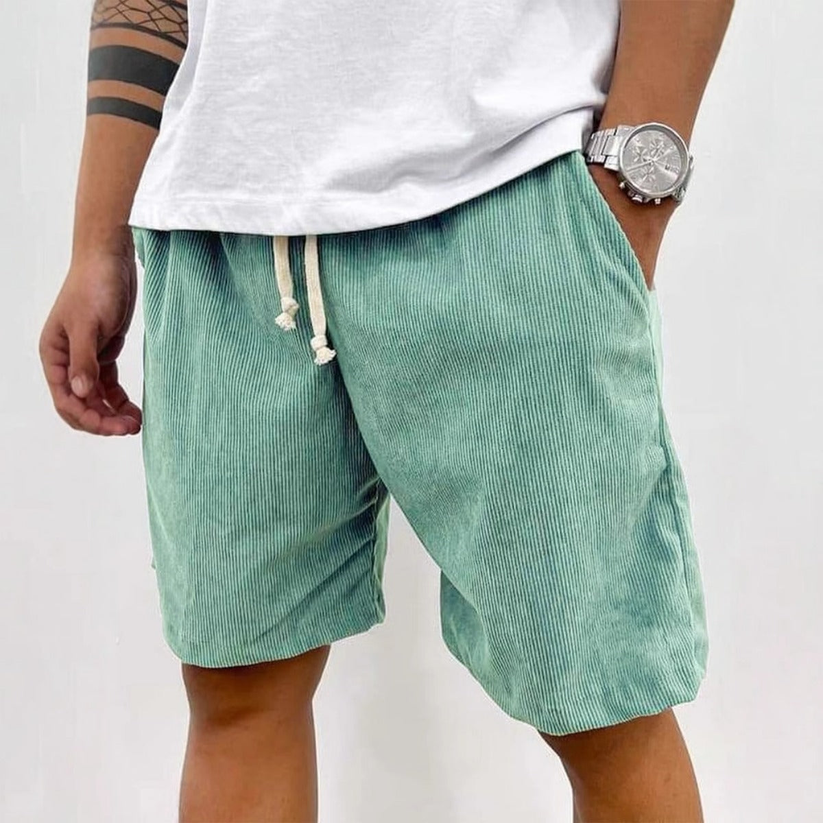 IvyShape Fashion | Men's Casual Drawstring Cord Shorts