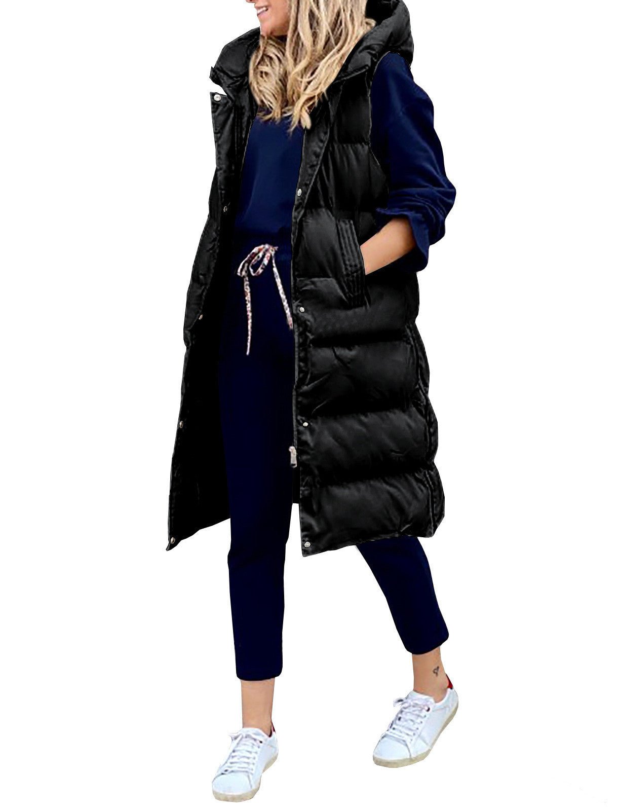 Ivyshape | Long Puffer Vest