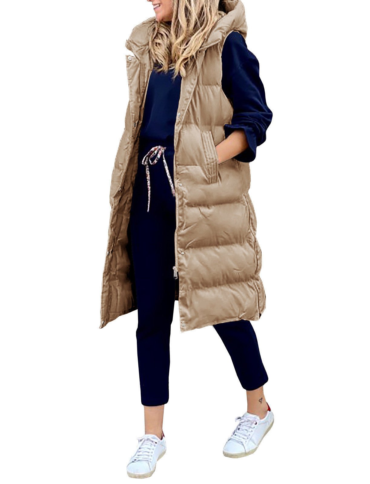 Ivyshape | Long Puffer Vest