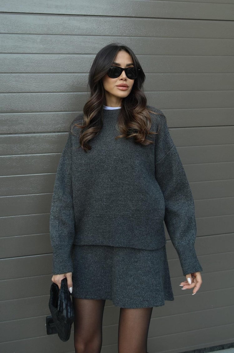 Ivyshape | Chic Sweater And Skirt Set