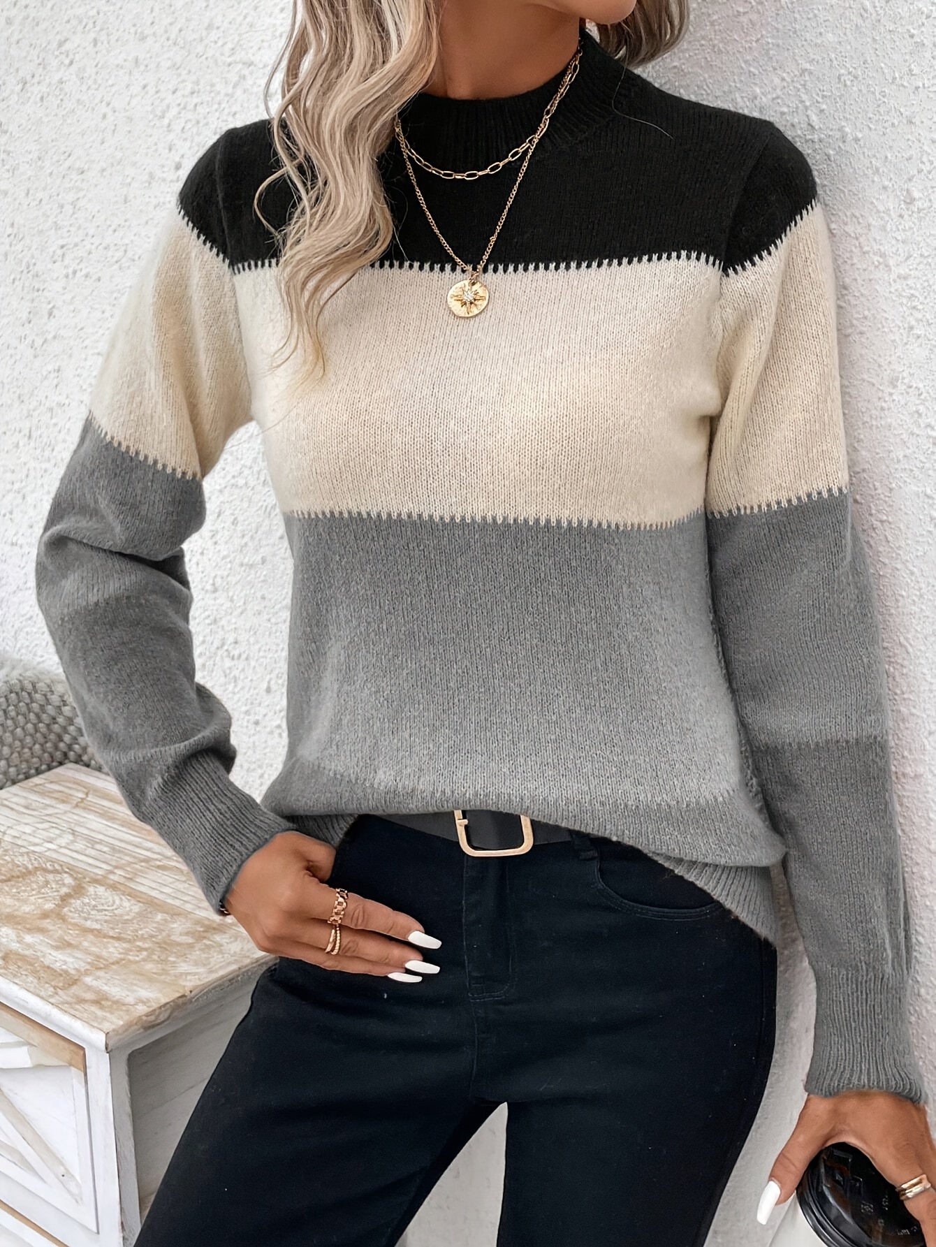 Ivyshape | Soft Layered Sweater