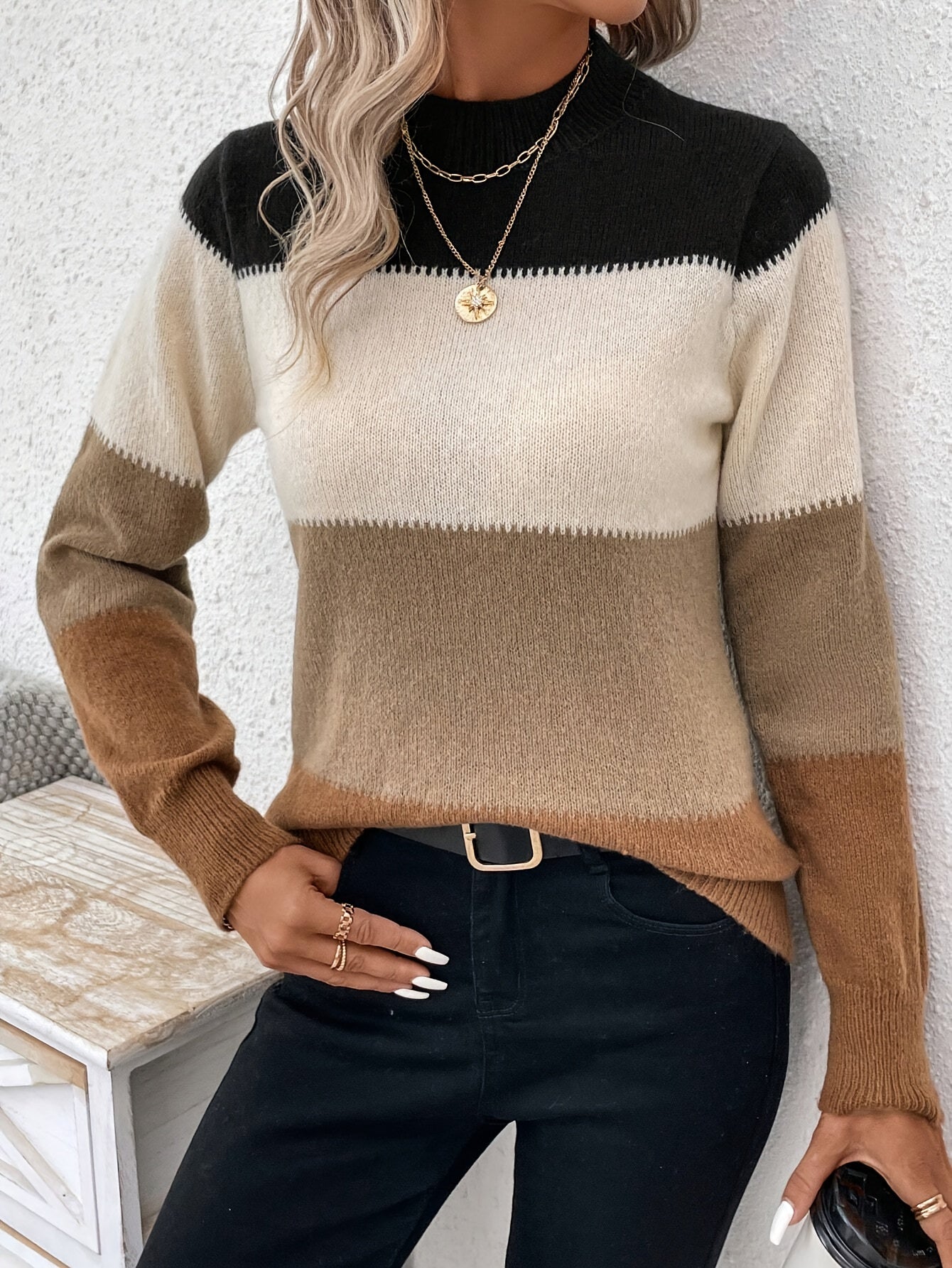 Ivyshape | Soft Layered Sweater