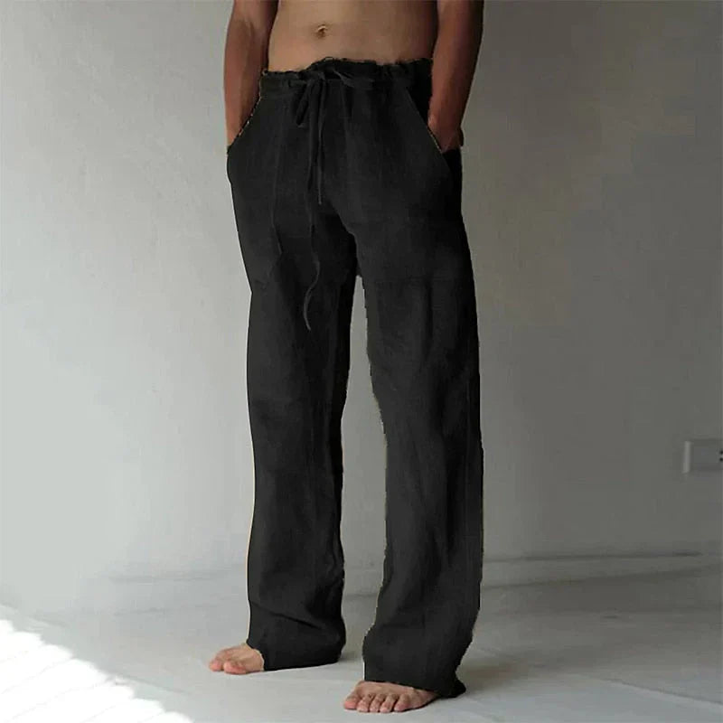 Ivyshape | Men's Baggy Linen Pants