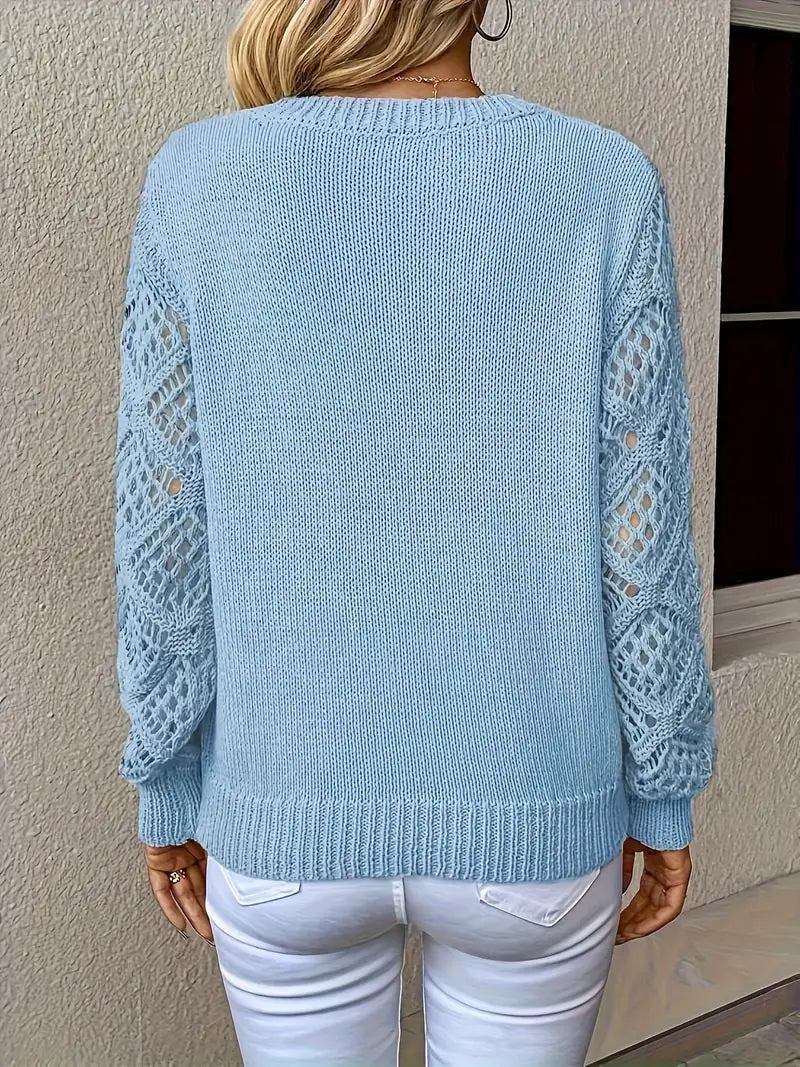 Ivyshape | Stylish V-Neck Pullover Sweater