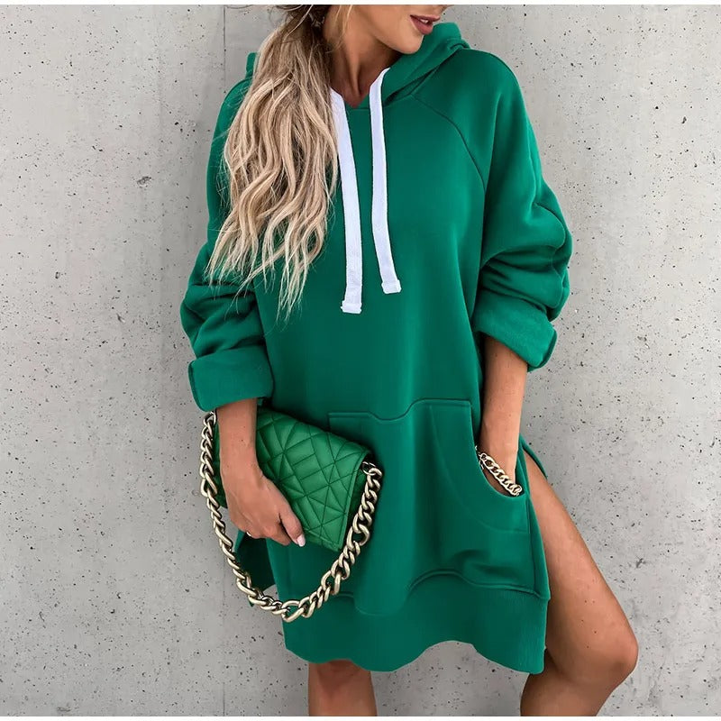 Ivyshape | Oversized Hooded Sweatshirt for Women