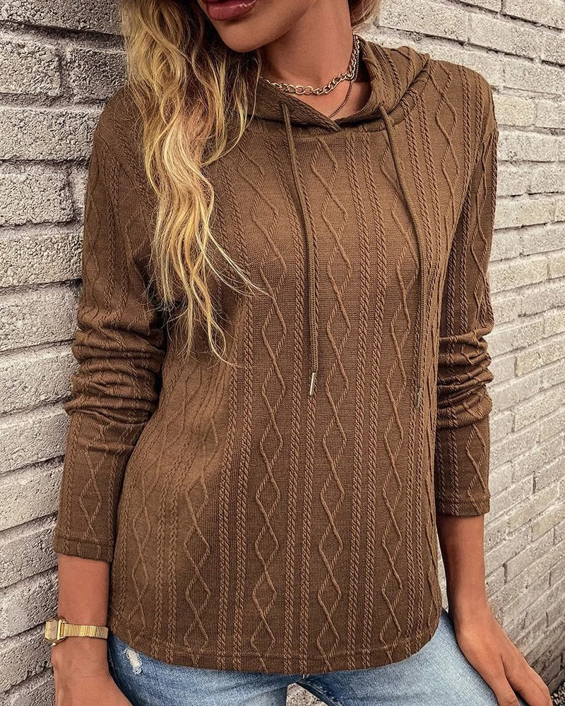 Ivyshape | Trendy Hooded Knitted Sweater