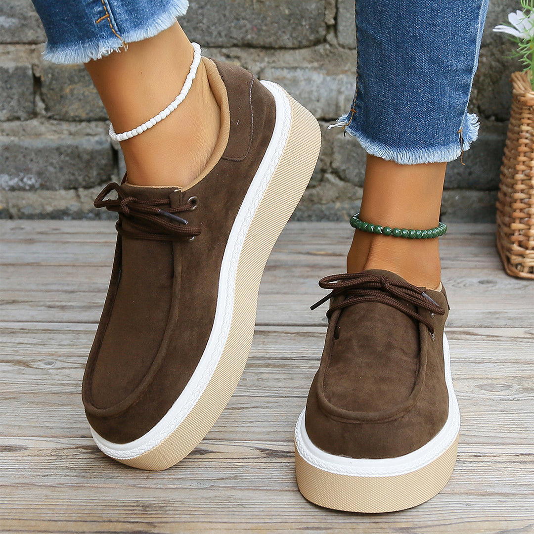 Ivyshape | Women's Stylish Wedge Sneakers Trendy