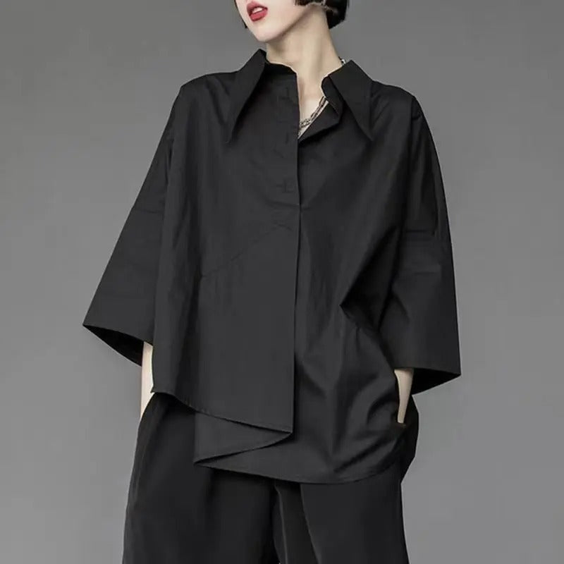 Stylish Black Chiffon Blouse for Women