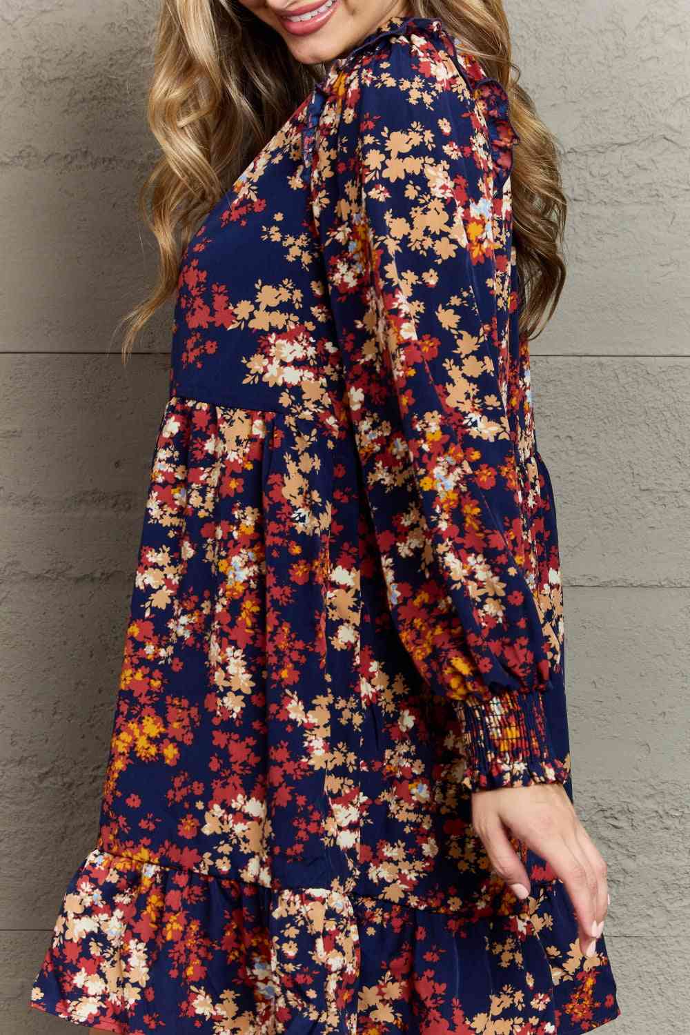 Hailey & Co Colorful Minds Floral Printed Mini Dress