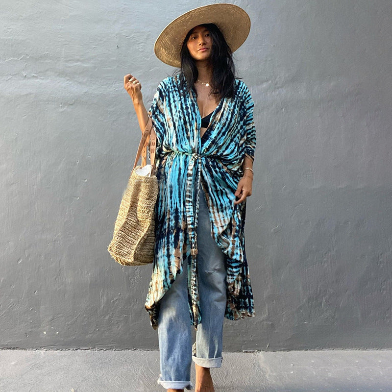 Ivyshape | Glamorous Sun Protection Resort Beach Dress Cover Up