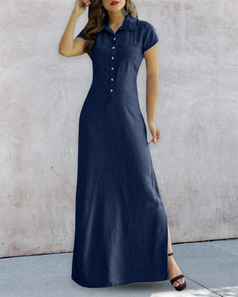 Summer Denim Maxi Dress | Ideal for Summer