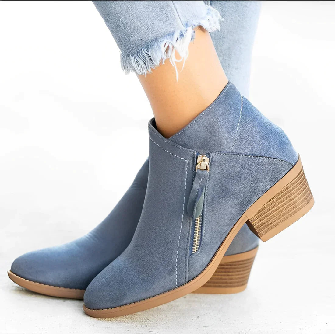 Ivyshape | Women's Side Zipper High Heel Ankle Boots