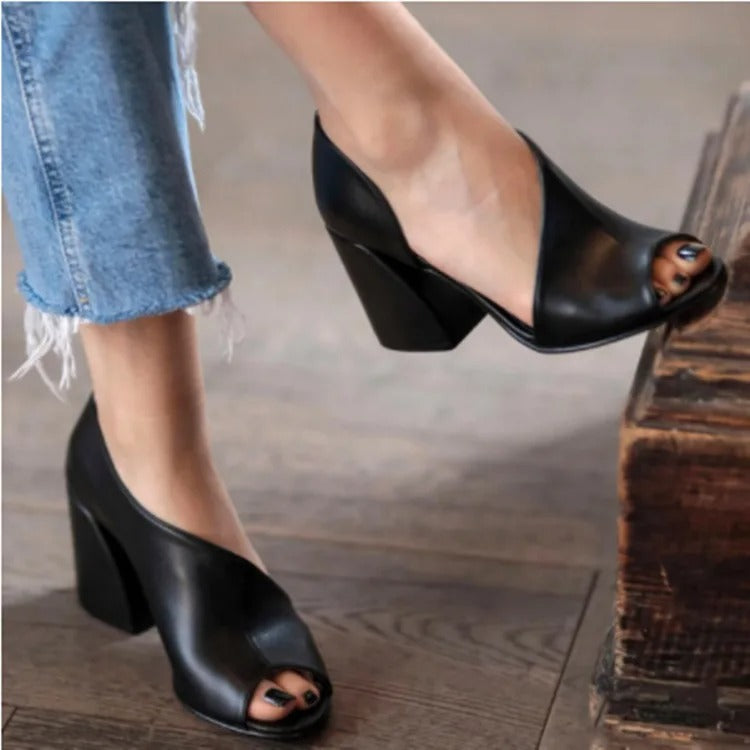 Elegant High Heel Peep Toe Sandals for Women