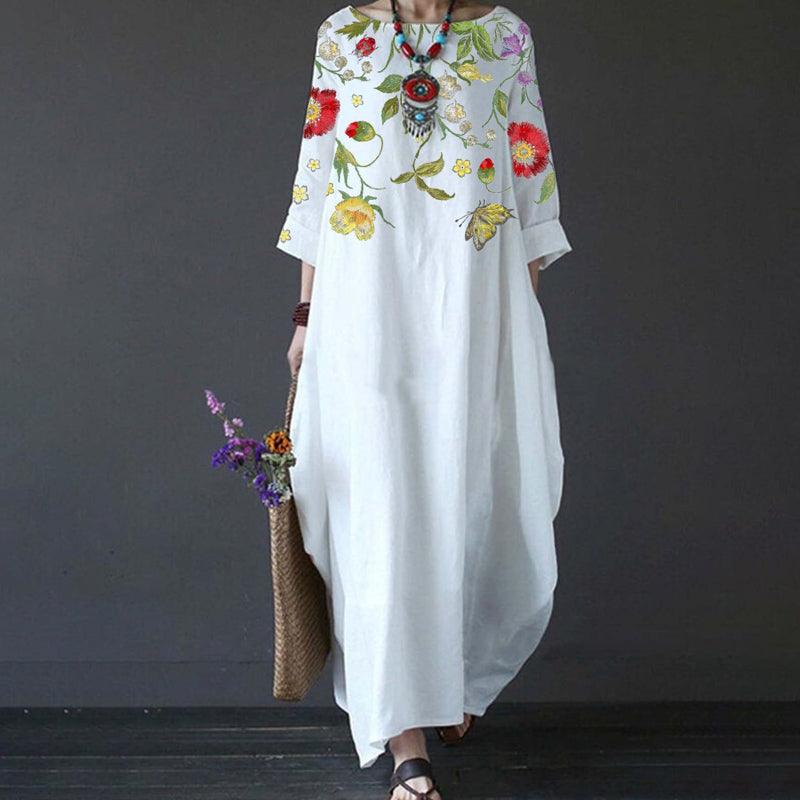 Summer Retro Style Long Dress | Ideal for Summer