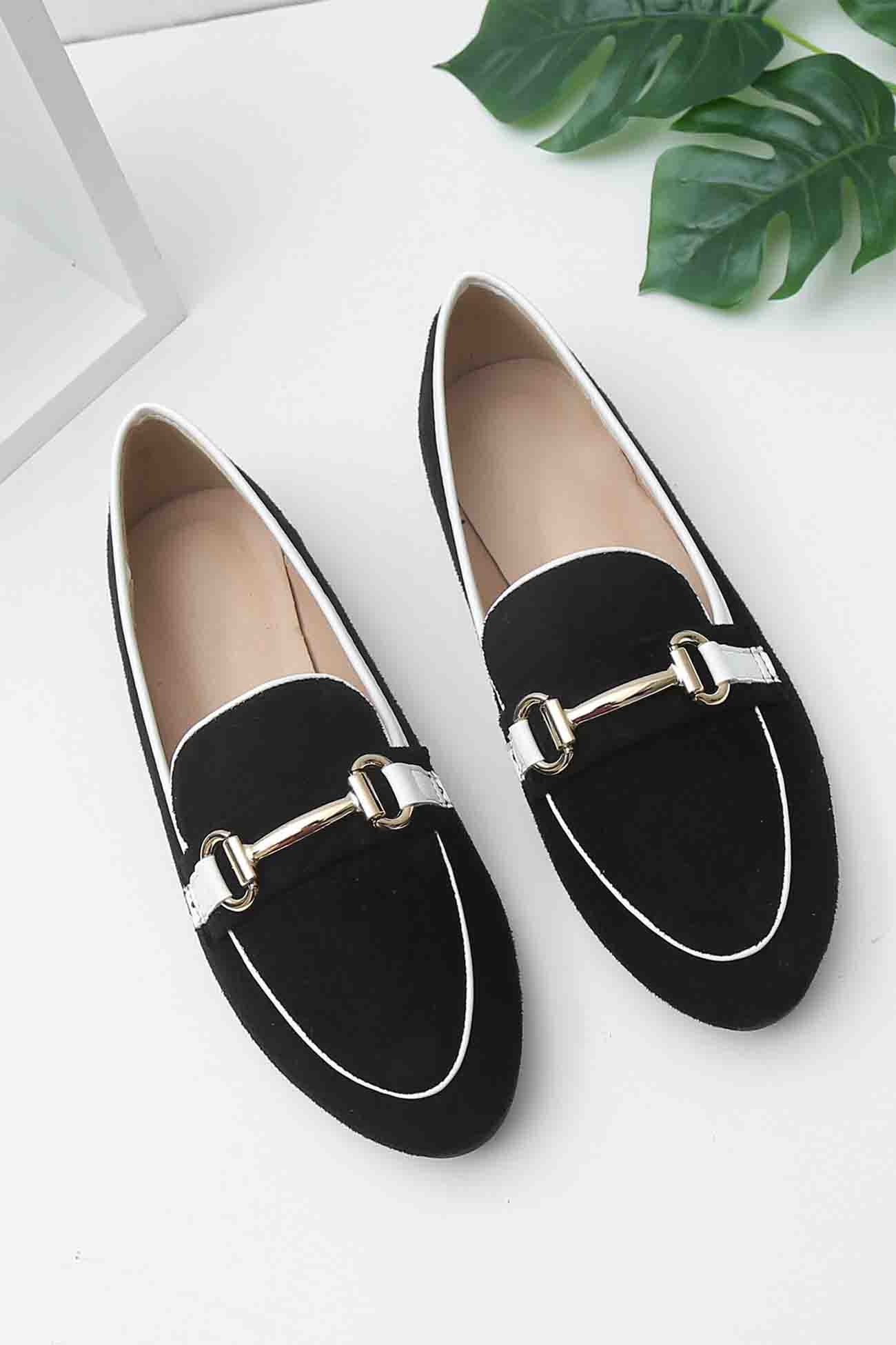 Suede Chain Loafers