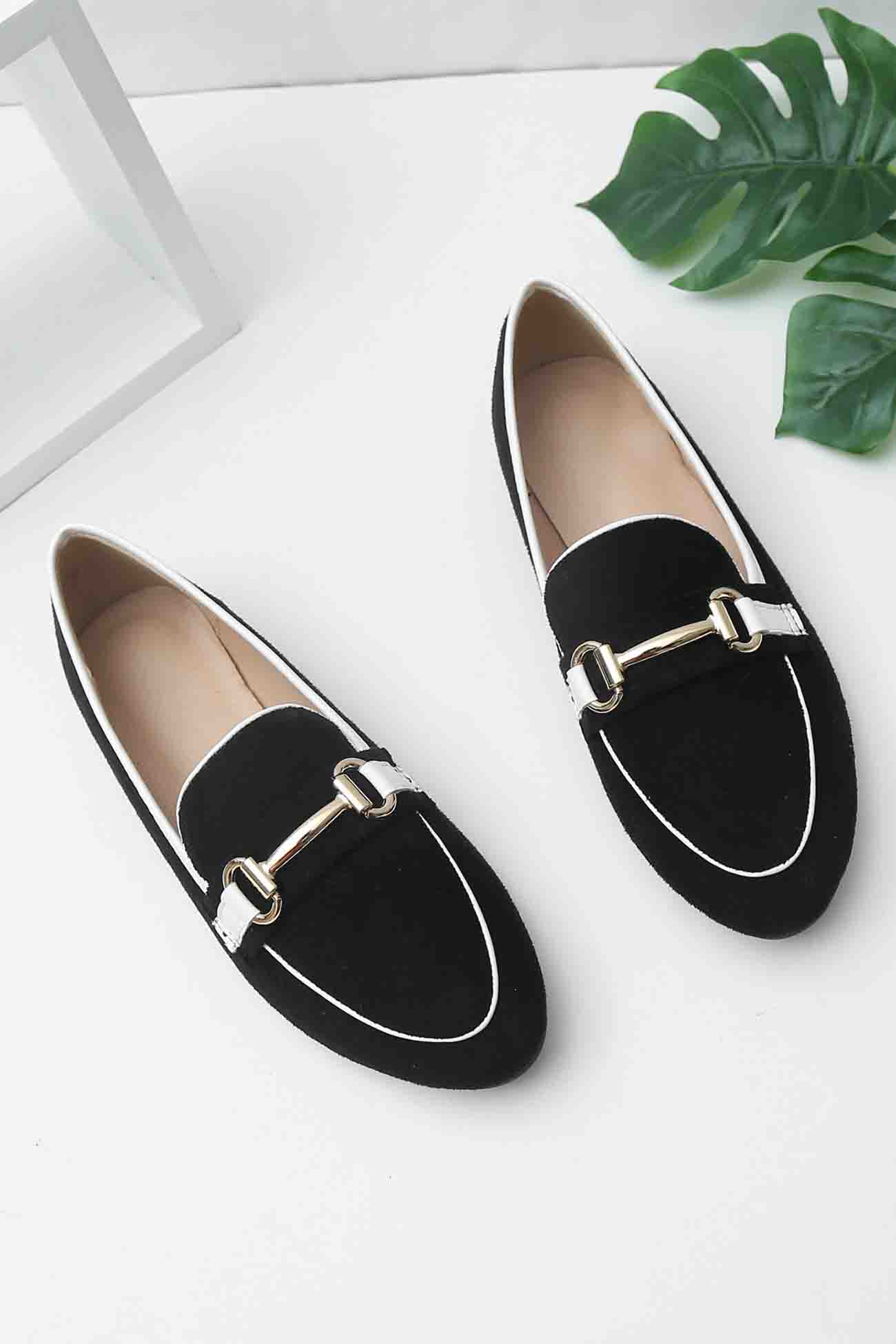 Suede Chain Loafers