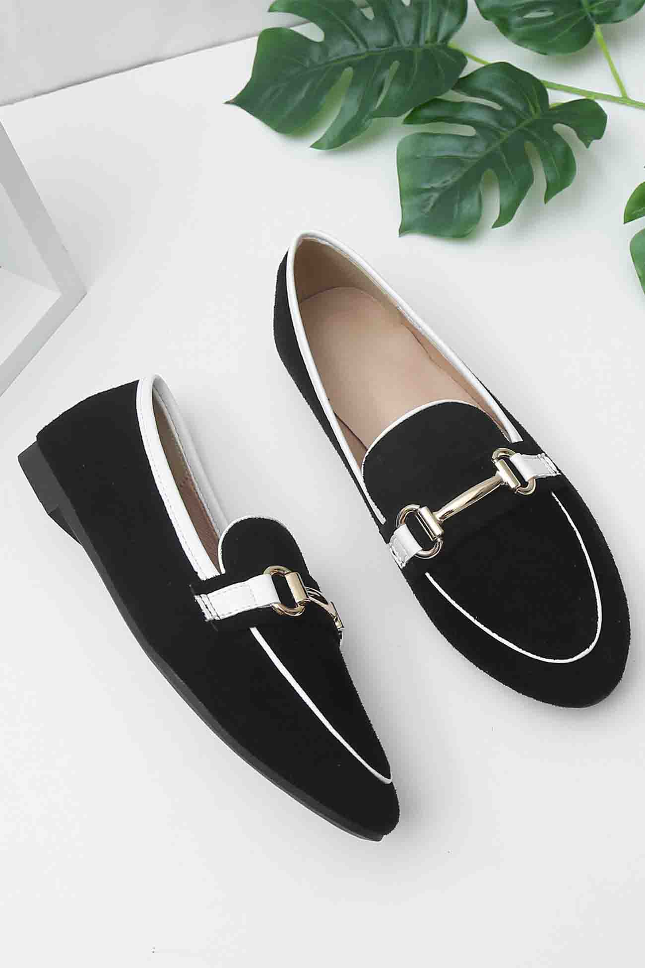 Suede Chain Loafers