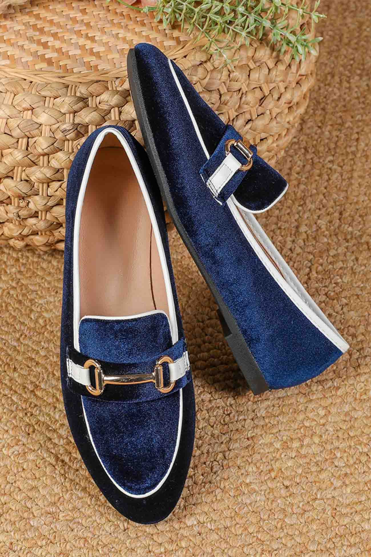 Suede Chain Loafers