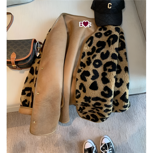 Ivyshape | Cozy & Chic Leopard Print Coat