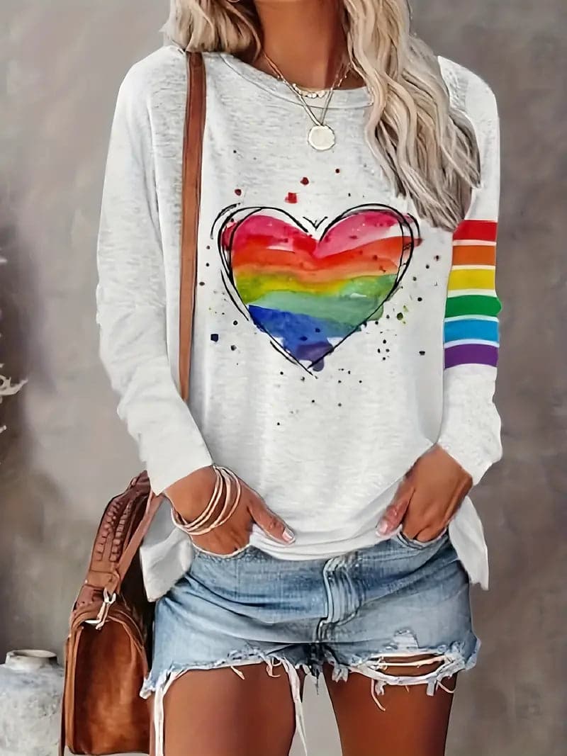 Ivyshape | Women's Rainbow Shirt