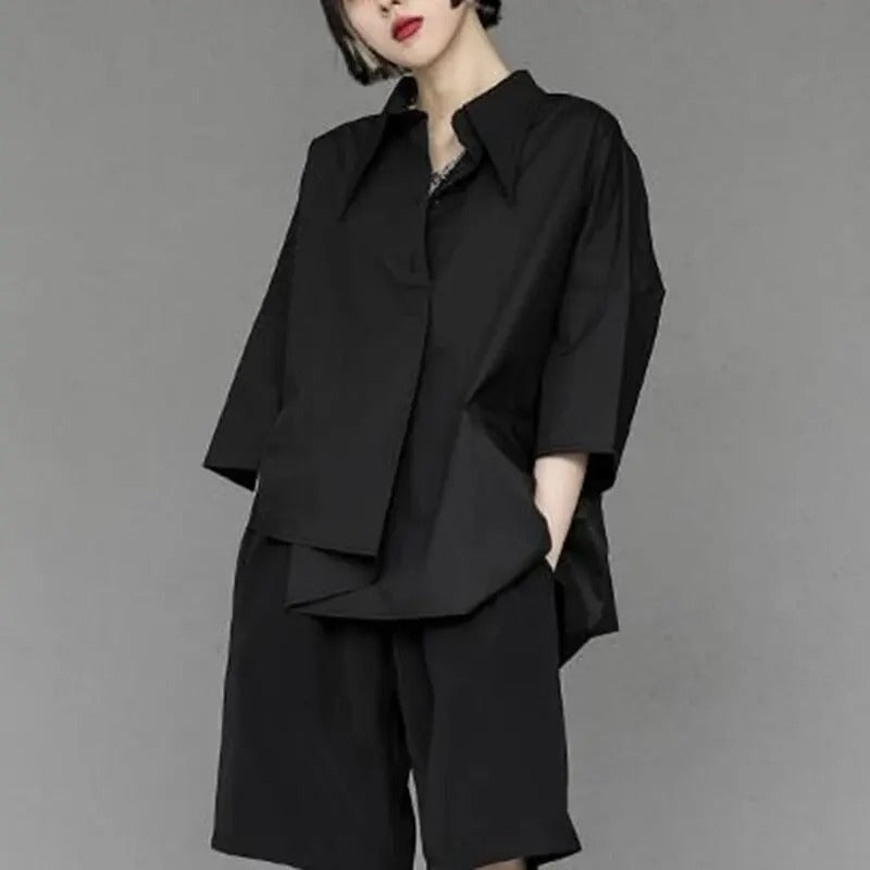 Stylish Black Chiffon Blouse for Women