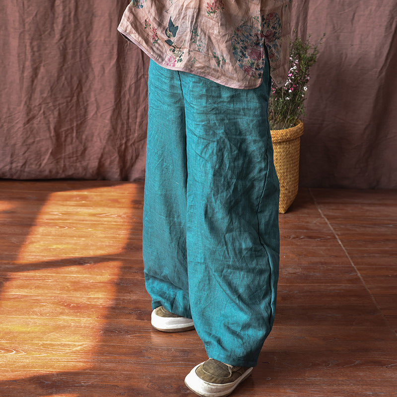 Ivyshape | Women's Cotton and Linen Slacks