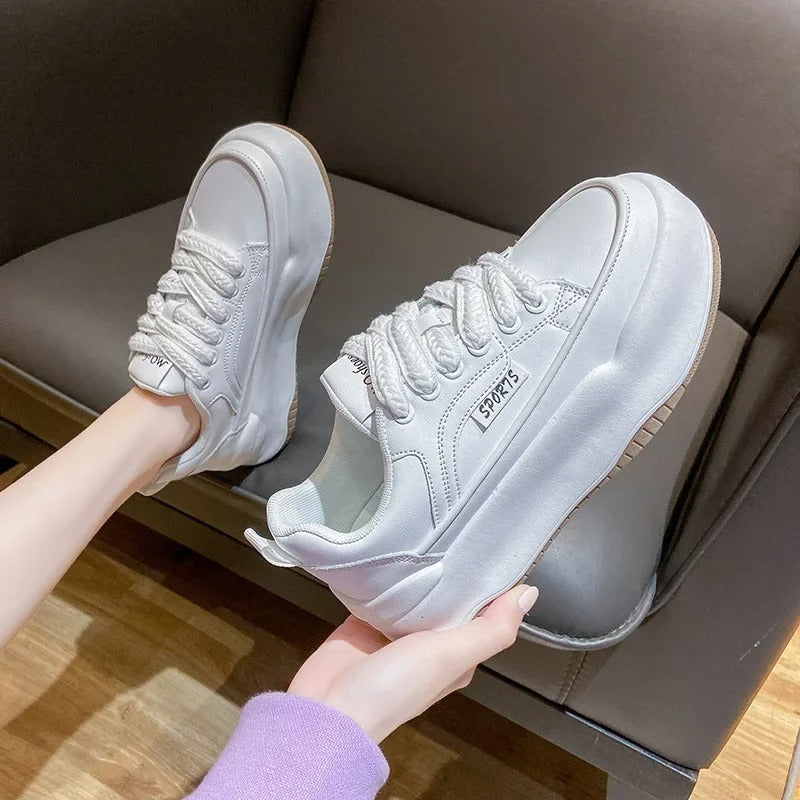 Versatile Thick-Sole Sneakers for Women