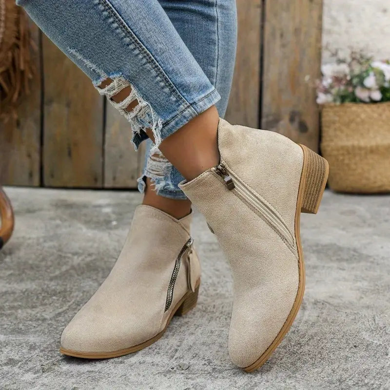 Ivyshape | Suede Ankle Boots