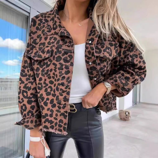 Ivyshape | Stylish Leopard Jacket for Your Winter Look