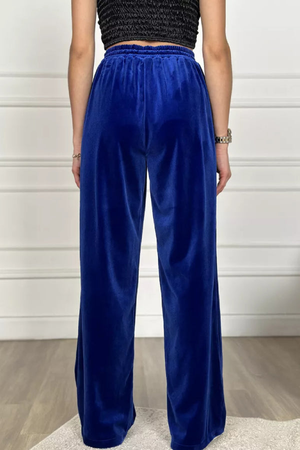 Ivyshape | Velvet Wide Legged Pants Straight Velvet Pants