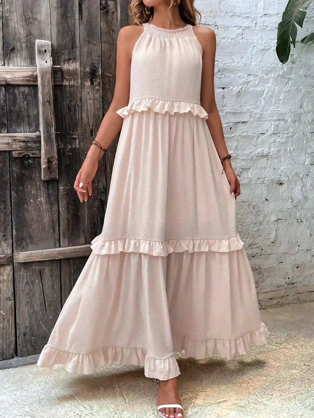 Ivyshape | Tiered Ruffle Maxi Dress