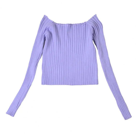 Stylish Slim Fit Knit Blouse for Women