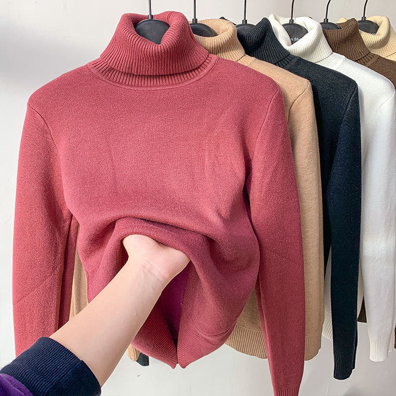 Ivyshape | Warm Fleece Lined Turtleneck