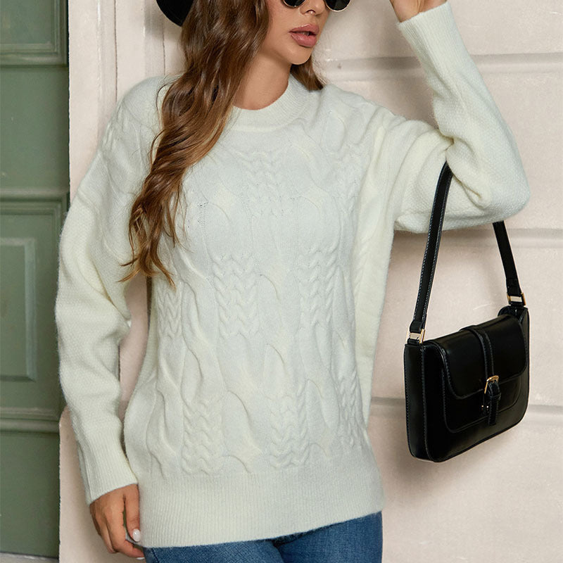 Ivyshape | Women'sLong-Sleeve Pullover Sweater Top Fashionable and Stylish