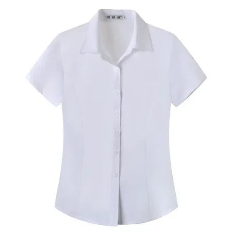 Sleek Fitted Short-Sleeve Shirt for Women