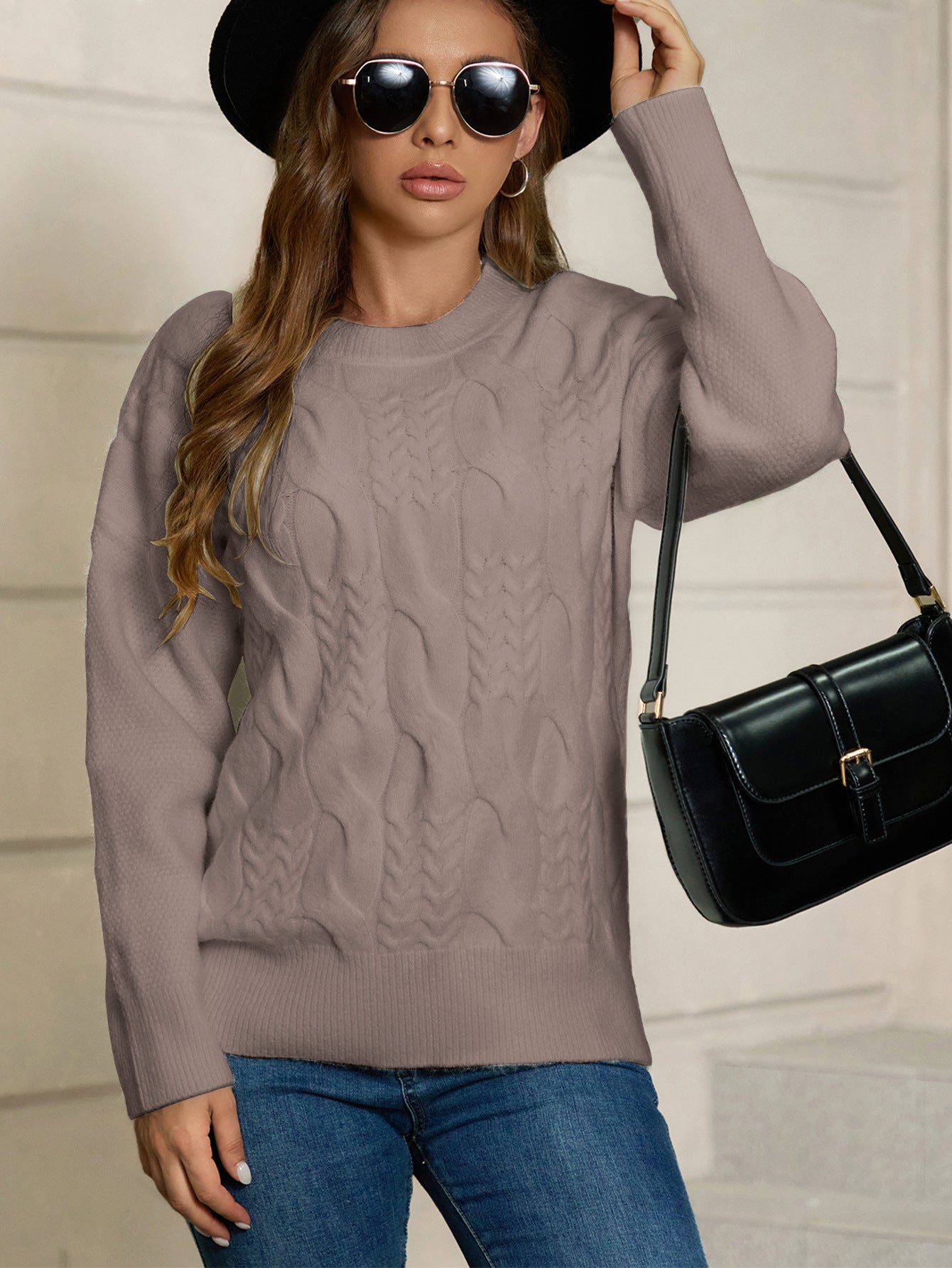 Ivyshape | Women'sLong-Sleeve Pullover Sweater Top Fashionable and Stylish