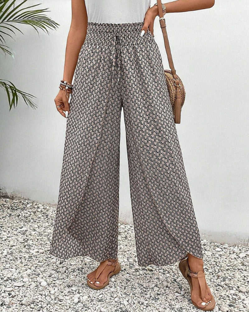 Ivyshape | Women's Pants with Geometric Print