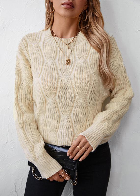 Ivyshape | Textured Knit Pullover