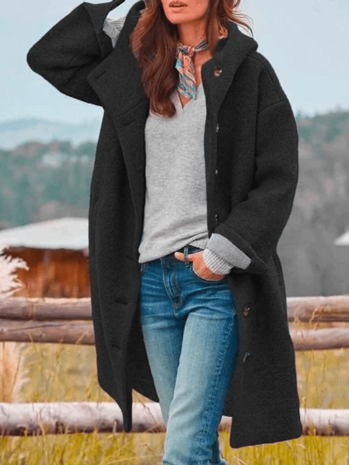 Ivyshape | Cozy Coat