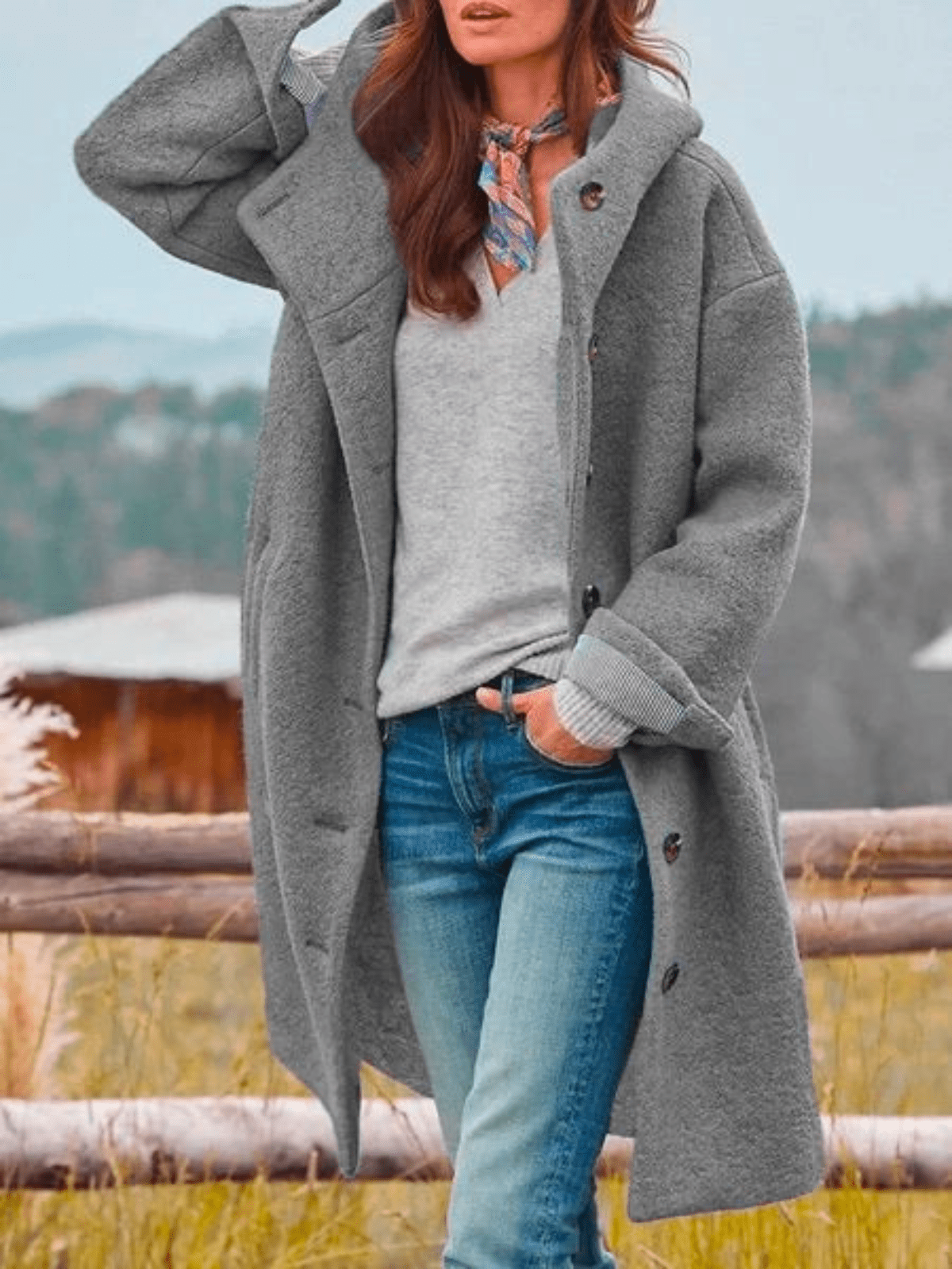 Ivyshape | Cozy Coat