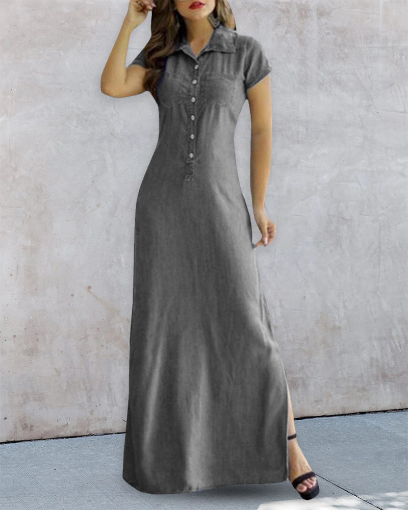 Summer Denim Maxi Dress | Ideal for Summer