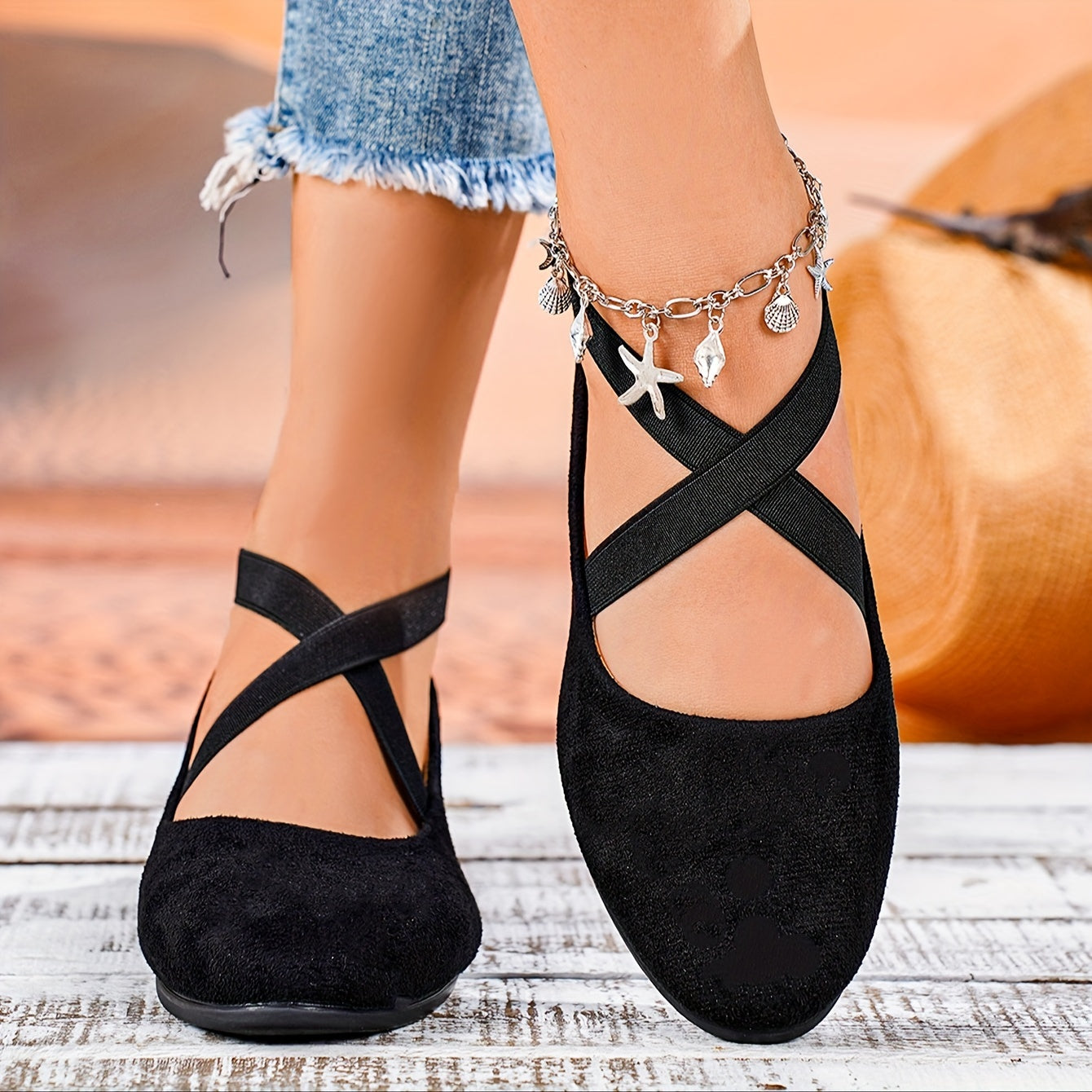 IvyShape | Comfortable Flat Wedges