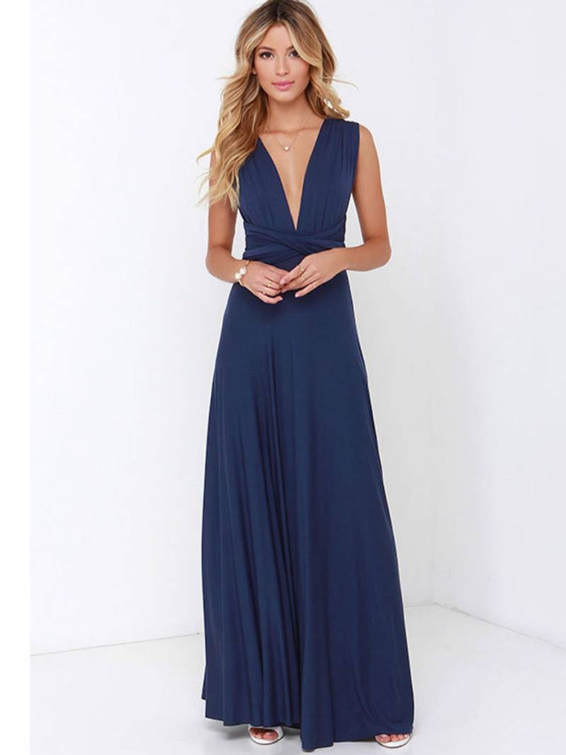 Ivyshape | Elegant Convertible Maxi Dress